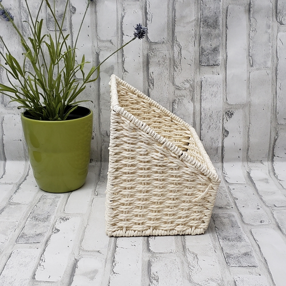 High/Low Rope Rattan Baskets Storage Bin - Picture 2 of 11